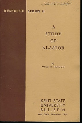 Item #55789 A STUDY OF ALASTOR. William H. HILDEBRAND