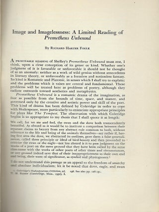 IMAGE AND IMAGELESSNESS: A LIMITED READING OF PROMETHEUS UNBOUND. In the "Keats-Shelley Journal."