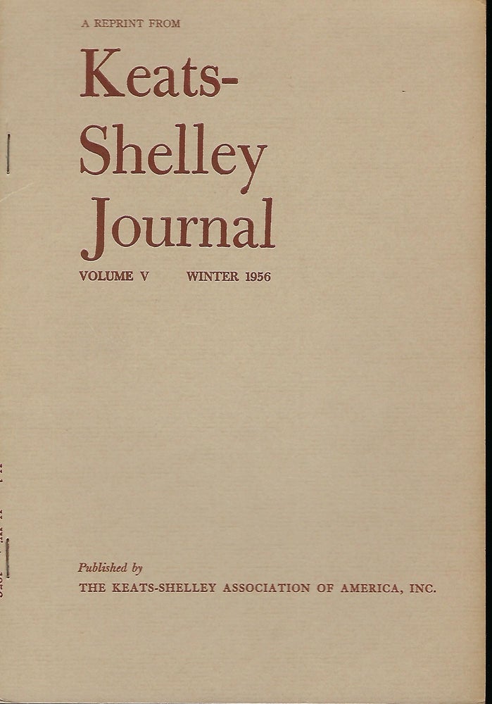 Item #55801 YOUNG SHELLEY AND THE ANCIENT MORALISTS. Roy R. MALE JR.