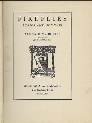 FIREFLIES: LYRICS AND SONNETS
