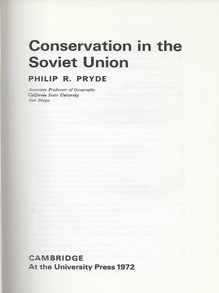 CONSERVATION IN THE SOVIET UNION