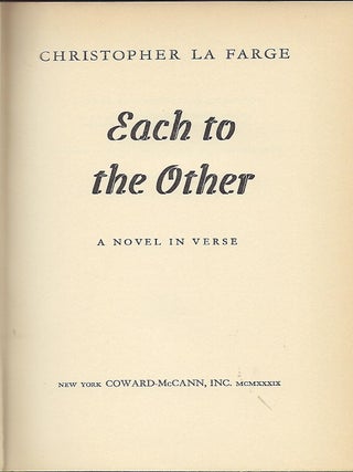EACH TO THE OTHER