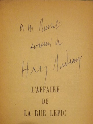 L'AFFAIRE DE LA RUE LEPIC