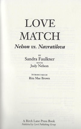 LOVE MATCH: NELSON VS. NAVRATILOVA