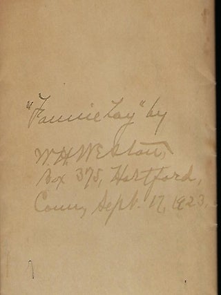 FANNIE LAY: A DOG'S REVERIE. ORIGINAL TYPED MANUSCRIPT