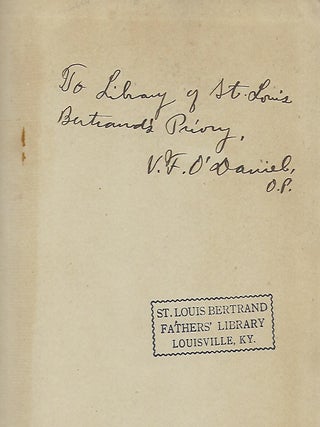 VERY REV. CHARLES HYACINTH MCKENNA O.P., P.G.: MISSIONARY AND APOSTLE OF THE HOLY NAME SOCIETY.