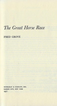 THE GREAT HORSE RACE: A DOUBLE D WESTERN