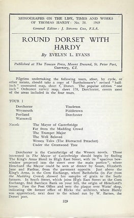 Item #56475 ROUND DORSET WITH HARDY. Evelyn L. EVANS