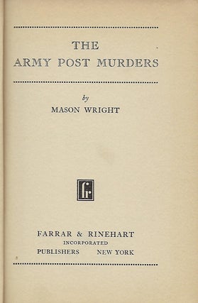 THE ARMY POST MURDERS