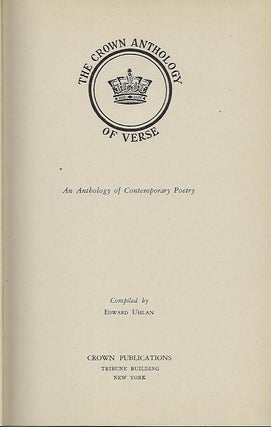 THE CROWN ANTHOLOGY OF VERSE. TWO VOLUMES.