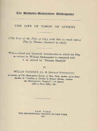 THE LIFE OF TIMON OF ATHENS