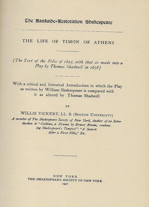 THE LIFE OF TIMON OF ATHENS