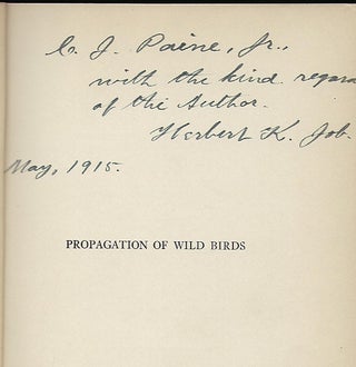 PROPAGATION OF WILD BIRDS: A MANUAL OF APPLIED ORNITHOLOGY