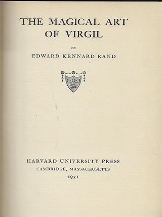 Item #56705 THE MAGICAL ART OF VIRGIL. Edward Kennard RAND