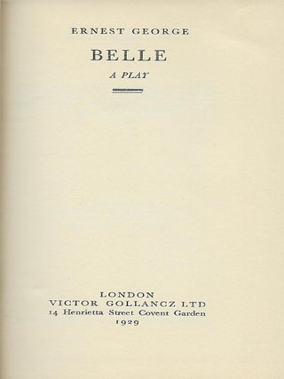 BELLE: A PLAY