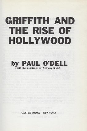 GRIFFITH AND THE RISE OF HOLLYWOOD