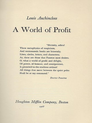 A WORLD OF PROFIT