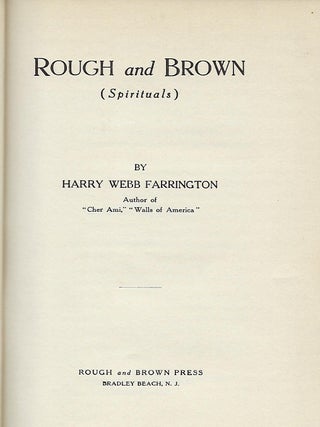 ROUGH AND BROWN (SPIRITUALS)