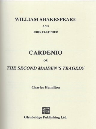 CARDENIO; OR THE SECOND MAIDEN'S TALE.