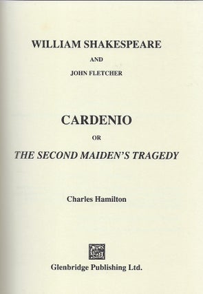 CARDENIO; OR THE SECOND MAIDEN'S TALE.