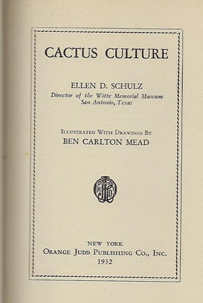 CACTUS CULTURE.