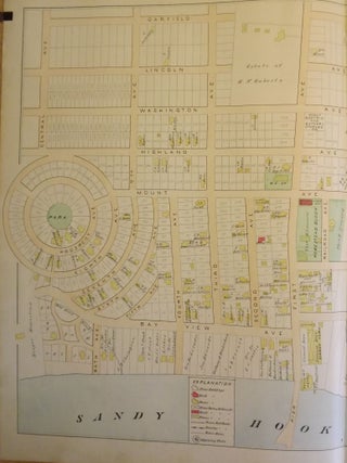 PART OF ATLANTIC HIGHLANDS NJ MAP. FROM WOLVERTON'S ATLAS OF MONMOUTH COUNTY.