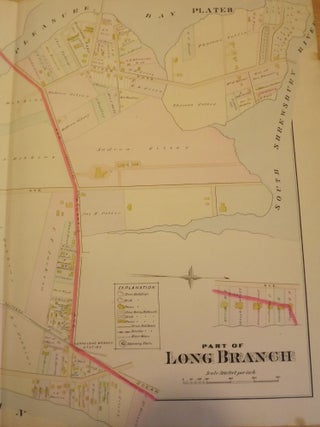 PART OF LONG BRANCH NJ MAP. FROM WOLVERTON'S “ATLAS OF MONMOUTH COUNTY,” 1889.