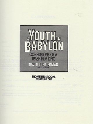 A YOUTH IN BABYLON: CONFESSIONS OF A TRASH-MAKING KING.