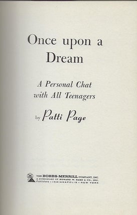 ONCE UPON A DREAM: A PERSONAL CHAT WITH ALL TEENAGERS.
