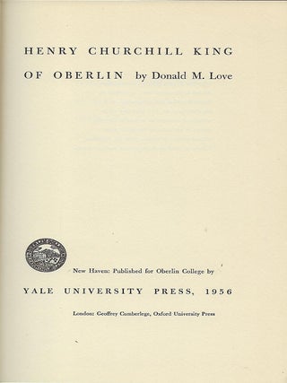 HENRY CHURCHILL KING OF OBERLIN.