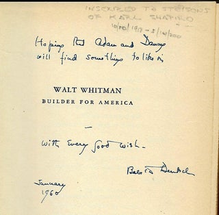 WALT WHITMAN: BUILDER FOR AMERICA.