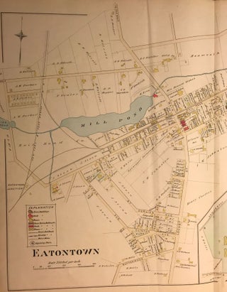 EATONTOWN/ MONMOUTH PARK/ OCEANPORT. NJ MAP. FROM WOLVERTON'S “ATLAS OF MONMOUTH COUNTY,” 1889.