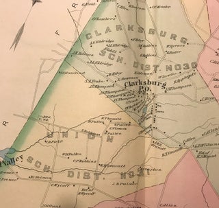 MILLSTONE TOWNSHIP/NAVESINK (MIDDLETOWN TOWNSHIP) NJ MAP. FROM WOLVERTON'S “ATLAS OF MONMOUTH COUNTY,” 1889.