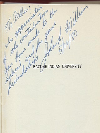 BACONE INDIAN UNIVERSITY: A HISTORY