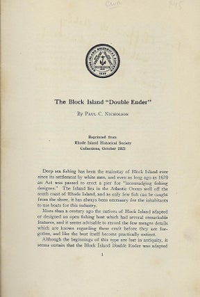 THE BLOCK ISLAND "DOUBLE ENDER."
