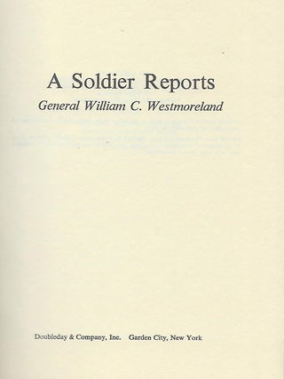 A SOLDIER REPORTS