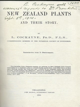 NEW ZEALAND PLANTS AND THEIR STORY.