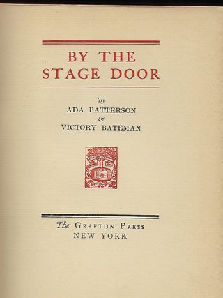 BY THE STAGE DOOR