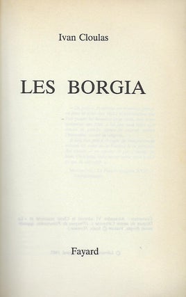 LES BORGIA [IN FRENCH]