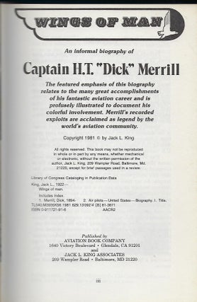 WINGS OF MAN: THE LEGEND OF CAPTAIN DICK MERRILL.