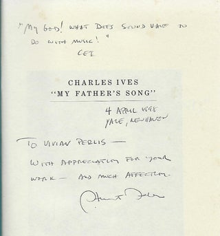 CHARLES IVES: "MY FATHER'S SONG": A PSYCHO ANALYTIC BIOGRAPHY.