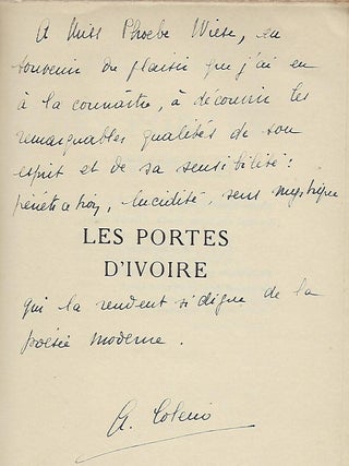 LES PORTES D'IVOIRE METAPHYSIQUE ET POESIE: NERVAL, BAUDELAIRE, RIMBAUD, MALLARME.