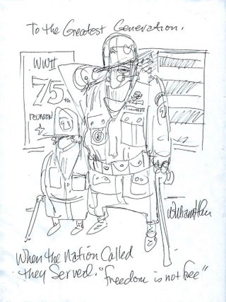 Item #57394 ORIGINAL WORLD WAR II-THEMED SKETCH. William H. FRAKE III
