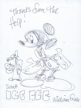 Item #57395 ORIGINAL INK DRAWING "SCRAT, ICE AGE." William H. FRAKE III