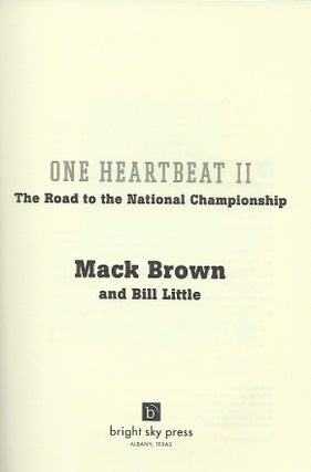 ONE HEARTBEAT II: THE ROAD TO THE NATIONAL CHAMPIONSHIP.
