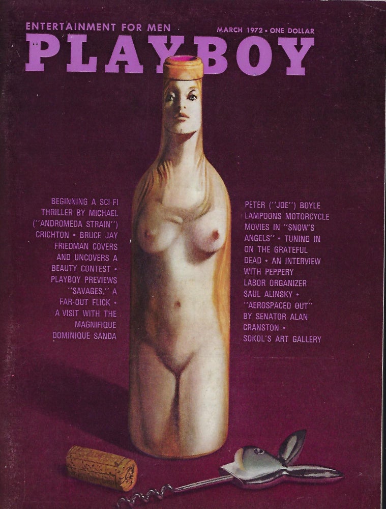 Item #57444 THE TERMINAL MAN. In Playboy magazine, March, 1972. Michael CRICHTON.