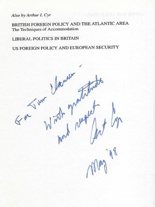 AFTER THE COLD WAR: AMERICAN FOREIGN POLICY, EUROPE, AND ASIA
