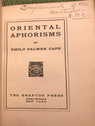 ORIENTAL APHORISMS