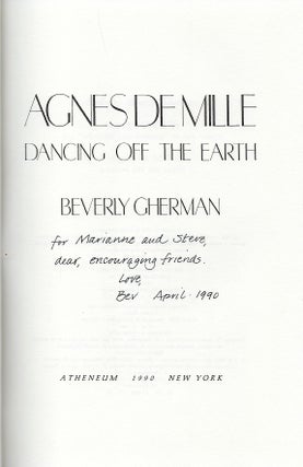 AGNES DE MILLE: DANCING OFF THE EARTH