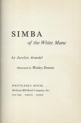 SIMBA OF THE WHITE MANE.